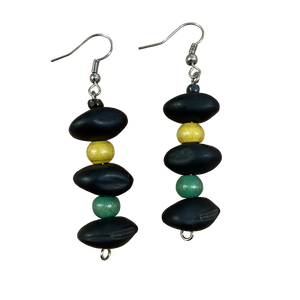 Wood beaded Earrings