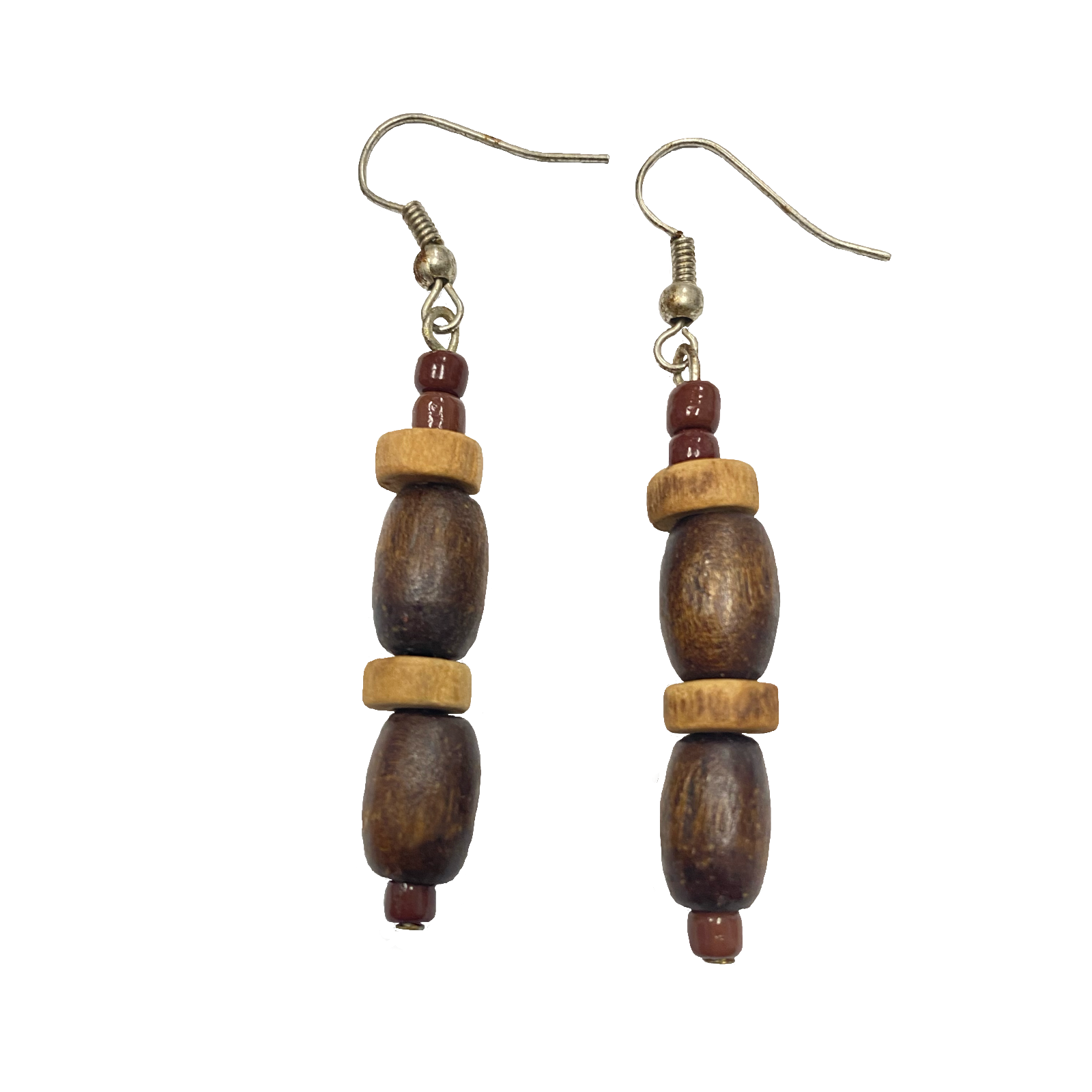 Wood beaded Earrings