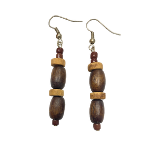 Wood beaded Earrings